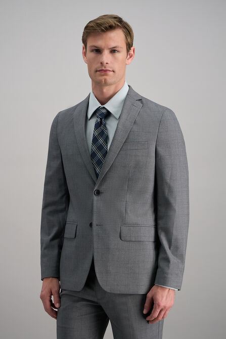 J.M. Haggar Glen Plaid Suit Jacket, Med Grey view# 3