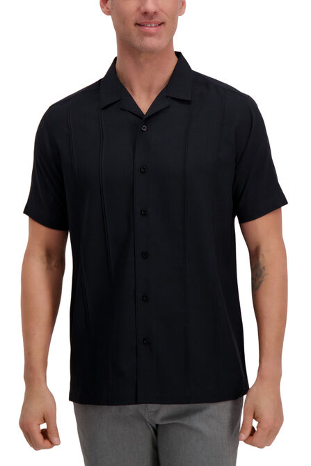 Solid Pintuck Shirt, Black view# 1