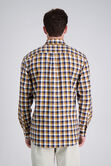 Long Sleeve Brushed Cotton Plaid Shirt, Mocha view# 2