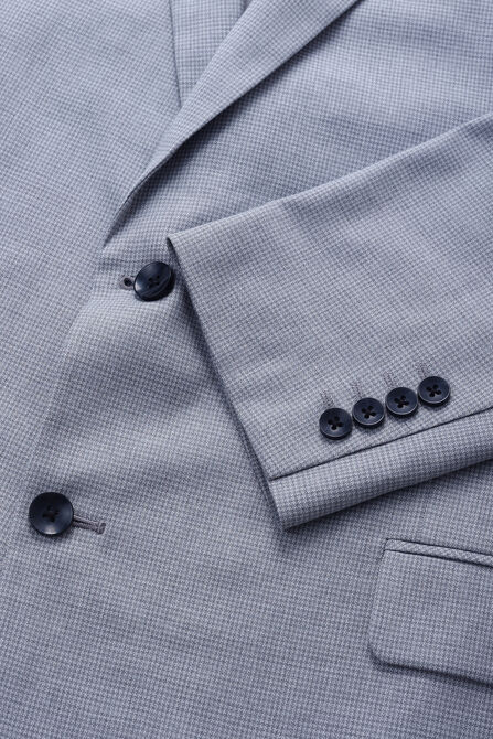 Big &amp; Tall J.M. Haggar Mini Dobby Sportcoat, Blue Slate view# 5