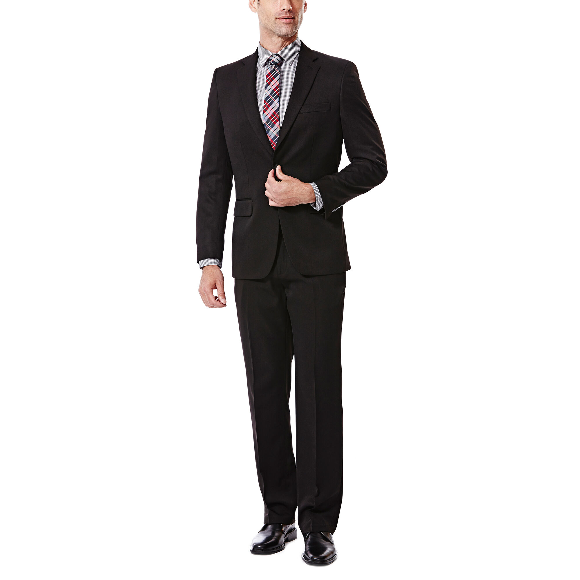 Haggar Big & Tall Travel Performance Suit  Separates Jacket Black (HZ90276 Clothing Suits) photo