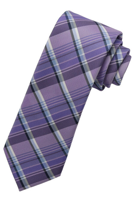 Overplaid Tie, Purple view# 1