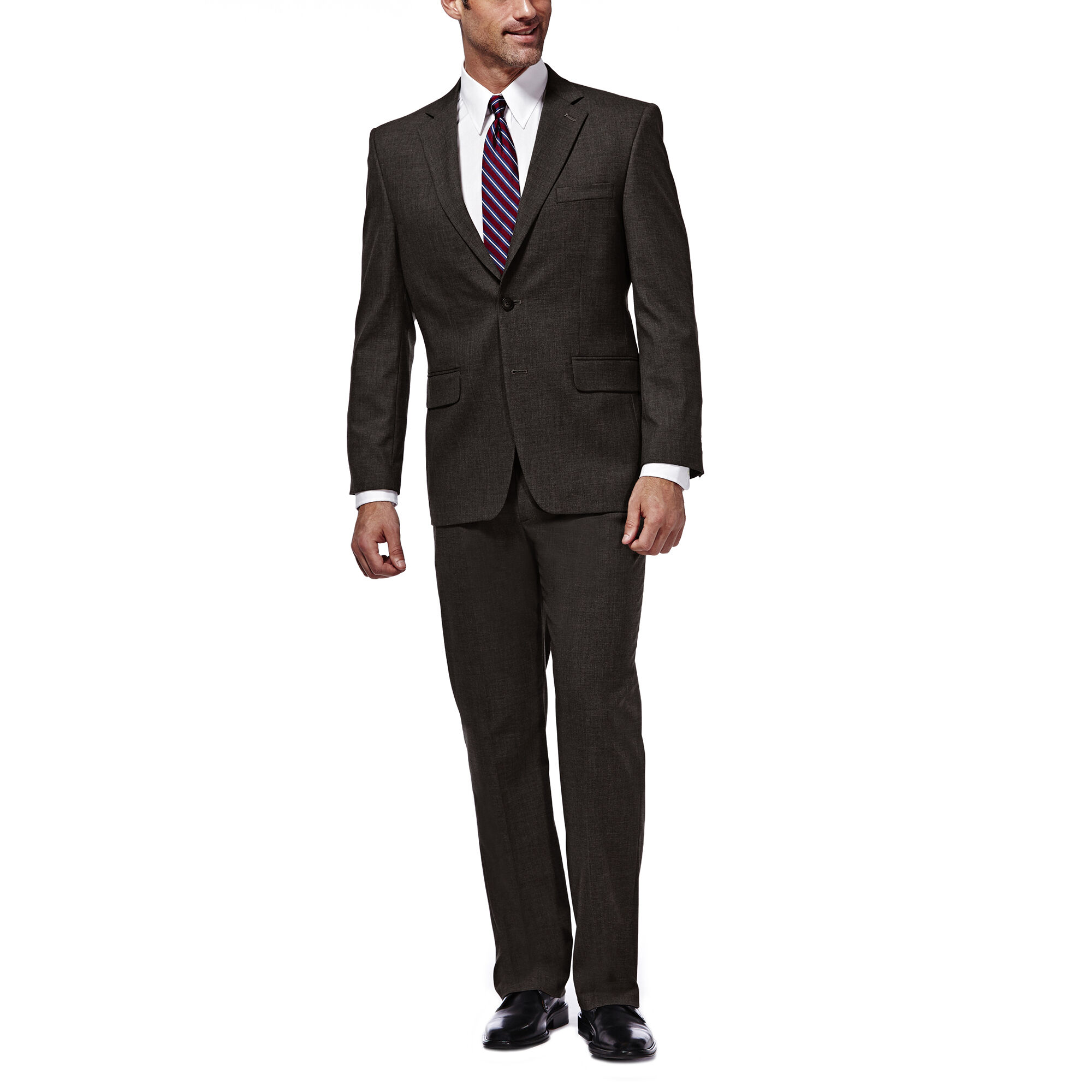 J.M. Haggar Premium Stretch Suit Jacket Chocolate (HZ00182 Clothing Suits) photo