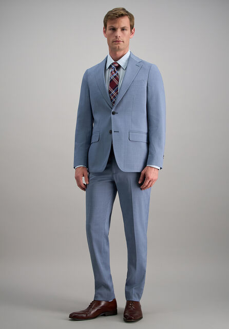 Smart Wash&reg; Tonal Plaid Suit Jacket, Chambray