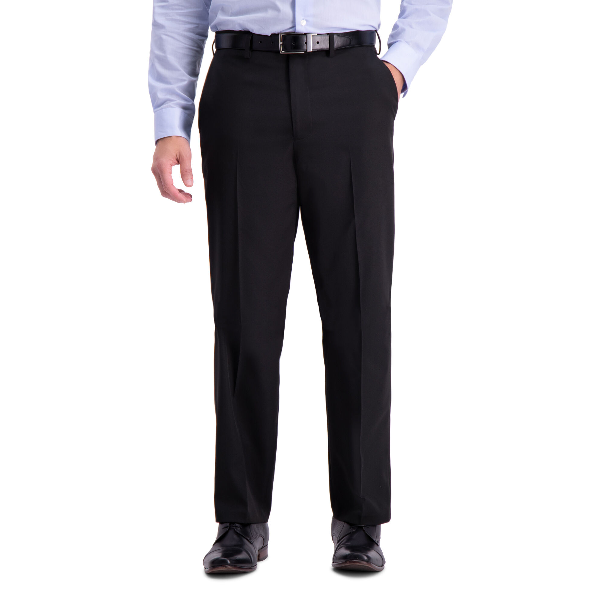 Haggar The Active Series Herringbone Suit Pant Black (HY00243 Clothing Pants) photo