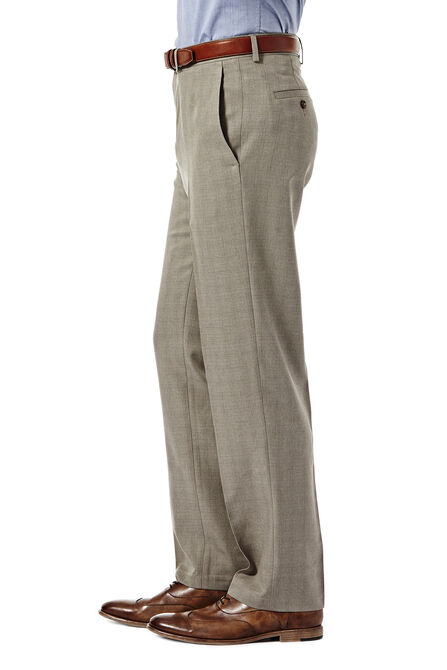 E-CLO&trade; Stretch Heathered Plaid Slack, Medium Taupe view# 2