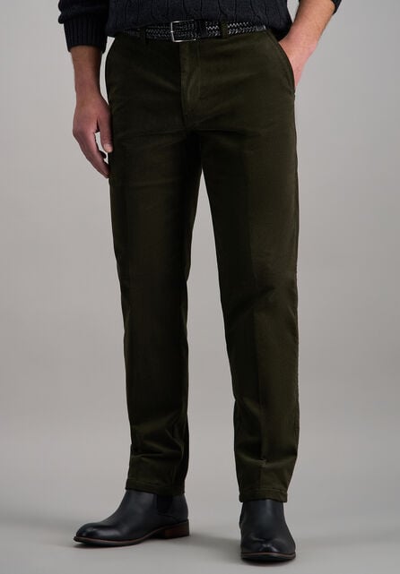 Stretch Corduroy Chino Pant, Military Green