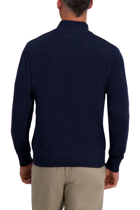 Contrast Neck Quarter Zip,  Deep Sea view# 2