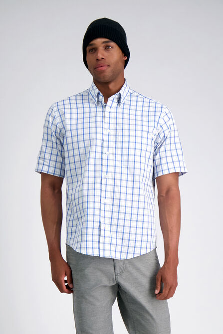 Plaid Button Down Shirt, BLUE view# 1