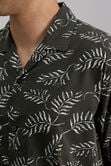 Short Sleeve Tropical Camp Shirt, Charcoal view# 2