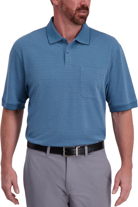 Mini Box Print Polo, Glacier Blue view# 1