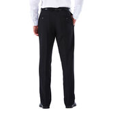 Big &amp; Tall E-CLO&trade; Tonal Plaid Dress Pant, Black view# 3