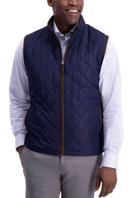 Diamond Quilted Vest, Midnight view# 1