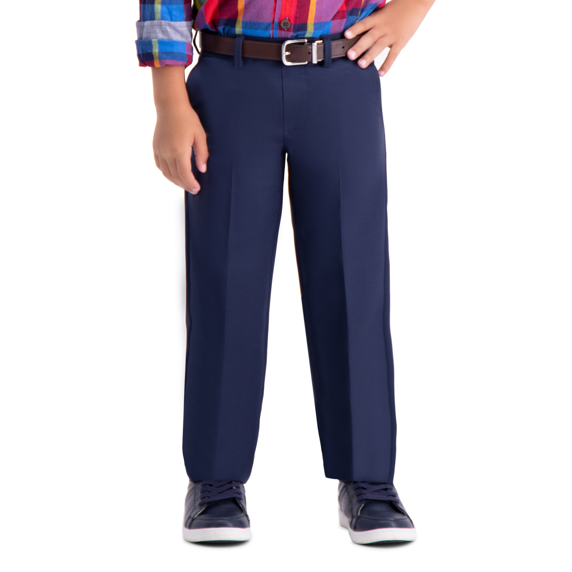 Haggar Boys Cool 18 Pro Pant (4-7) Navy (BCB0004 Clothing Pants) photo