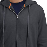 Full Zip Solid Fleece Hoodie Sweatshirt,  view# 3