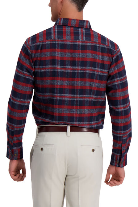 Medium Plaid Flannel Shirt, Navy view# 2