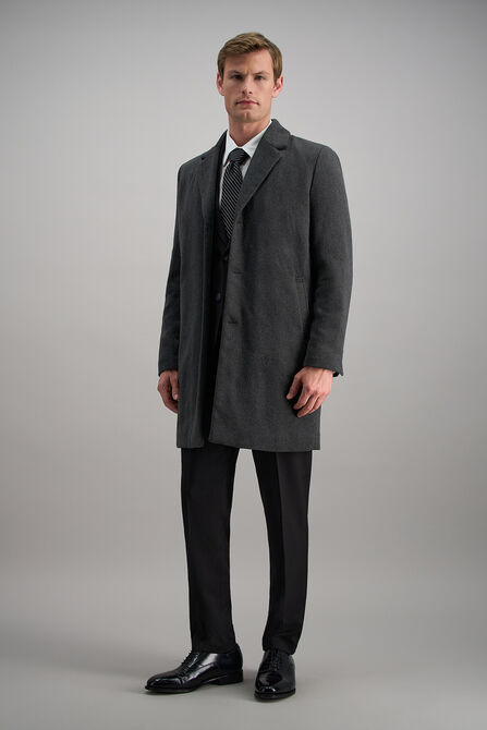J.M. Haggar Premium Topcoat, Black / Charcoal view# 3