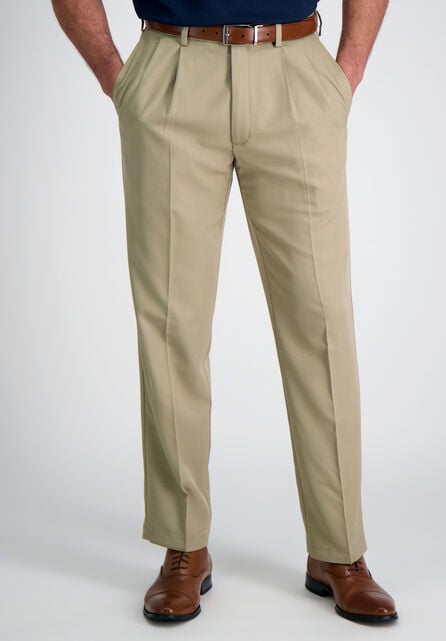 Haggar H26 Men's Premium Stretch Classic Fit Dress Pants - Khaki 40x30