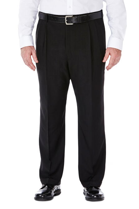 Haggar Men's ECLO Stria Pleat Front Dress Pant-Regular and Big