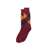 Overplaid Argyle Socks, Burgundy view# 1