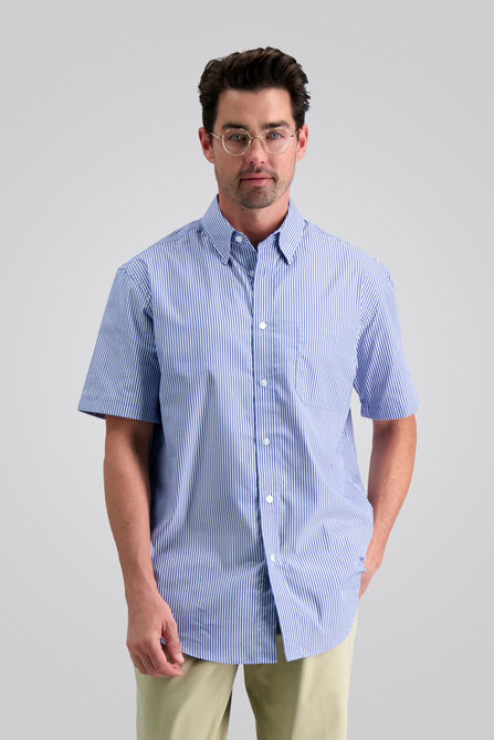 Plaid Button Down Shirt, Indigo view# 1