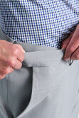 Premium Comfort Tonal Plaid Dress Pant, Silver view# 6