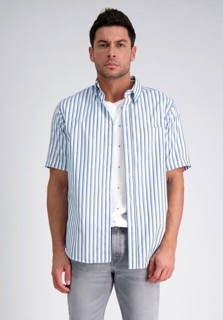 Stripe Button Down Shirt, White