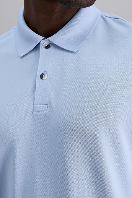 Short Sleeve Pique Polo, Sky view# 4