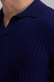 Johnny Collar Ribbed Sweater, Glacier Blue view# 2