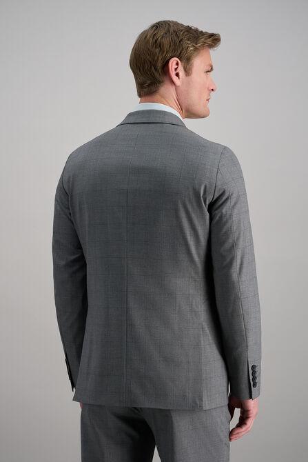 J.M. Haggar Glen Plaid Suit Jacket, Med Grey view# 4