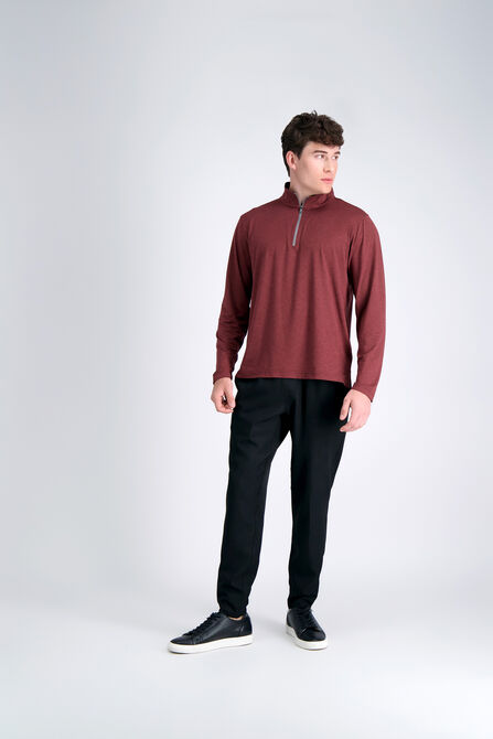 The Active Series&trade; Quarter Zip Heather Jersey, Heather Burgundy view# 3