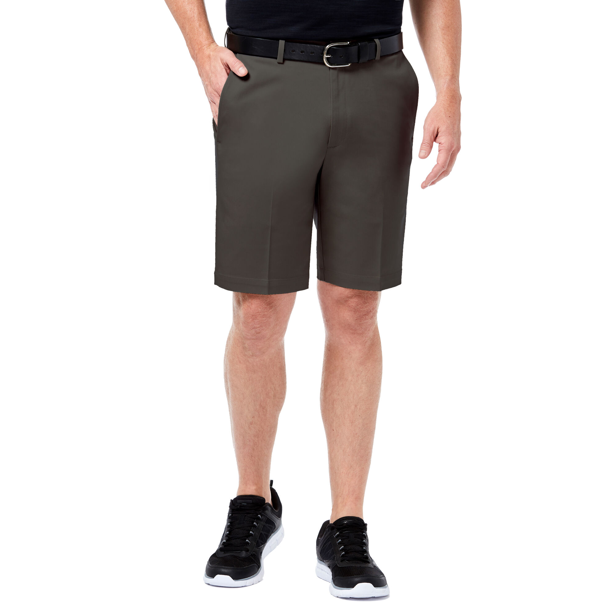 Haggar Premium No Iron Khaki Short Dark Grey (HS00220 Clothing Shorts) photo