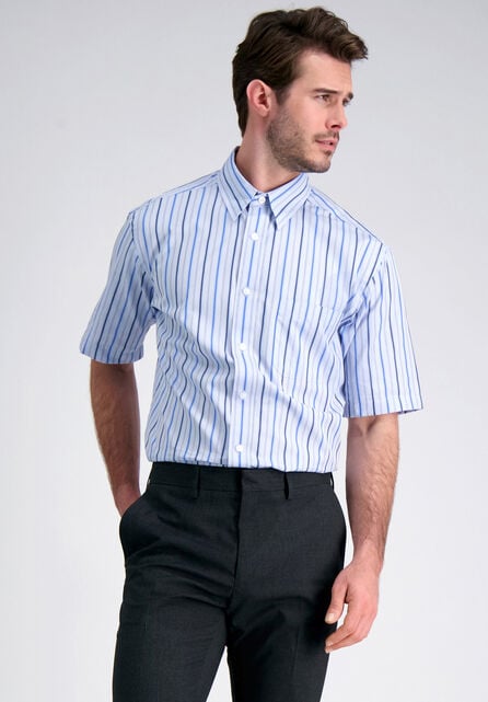 Stripe Button Down Shirt, BLUE