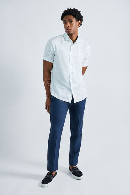 Short Sleeve Seersucker Performance Button-Down Shirt,  view# 3
