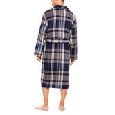 Printed Fleece Robe, Heather Blue view# 2