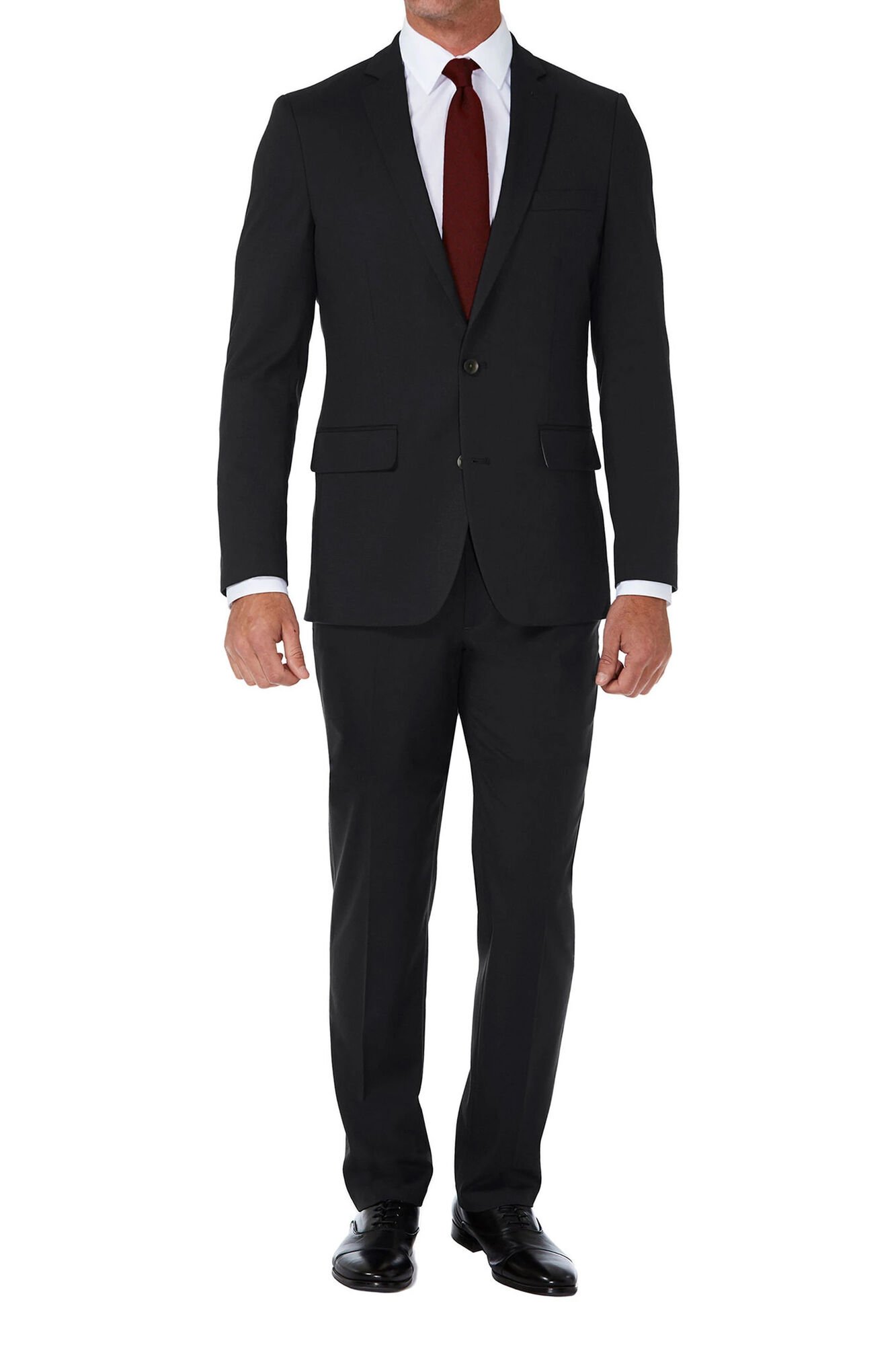 J.M. Haggar Premium Stretch Shadow Check Suit Jacket Black (HZ80274 Clothing Suits) photo