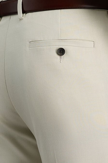 J.M. Haggar Premium Stretch Suit Pant - Flat Front, Natural view# 2