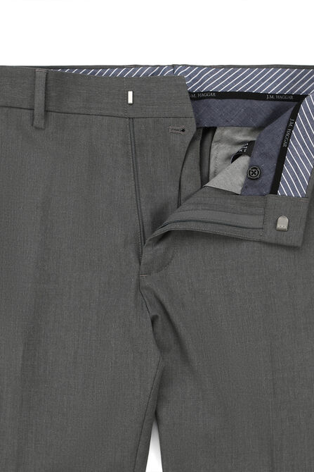 J.M. Haggar 4-Way Stretch Suit Pant - Plain Weave, Heather Grey view# 5