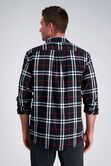 Long Sleeve Flannel Plaid Shirt, Red view# 2