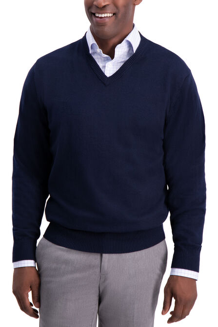 V-Neck Sweater, Navy view# 1