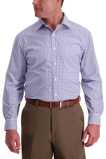 Blue Purple Gingham Premium Comfort Dress Shirt, Blue view# 1