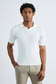 Johnny Collar Ribbed Sweater, Winter White view# 1
