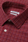 Smart Wash&trade; Dress Shirt - Dark Red Check, Red view# 4