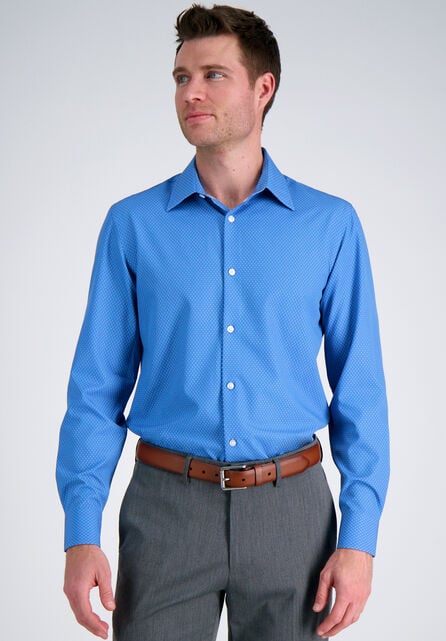 Smart Wash&reg; Dress Shirt - Navy, CHARCOAL