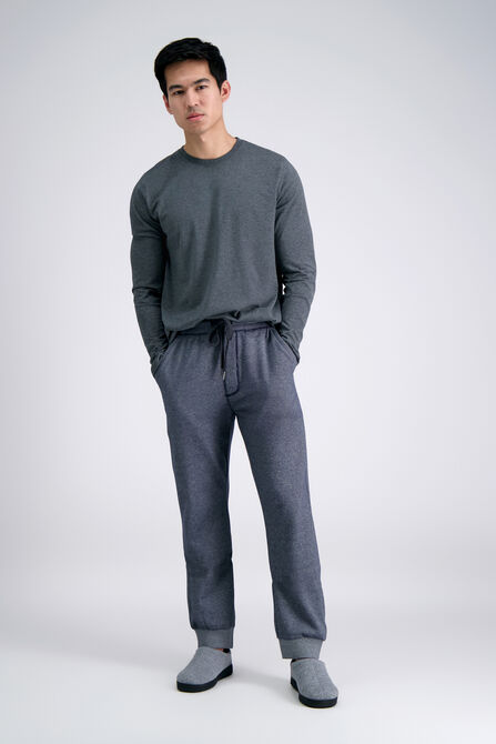 Textured Fleece Jogger Sweatpant, Indigo view# 1