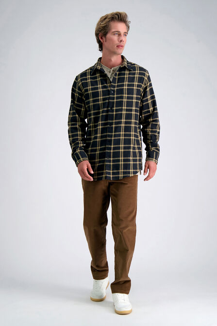 Long Sleeve Flannel Shirt, Mocha view# 3