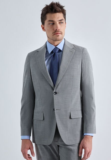 J.M. Haggar Micro Houndstooth Suit Jacket, Med Grey