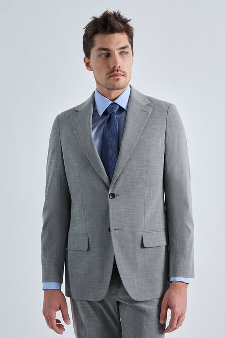 J.M. Haggar Micro Houndstooth Suit Jacket, Med Grey view# 2