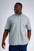 Big &amp; Tall Short Sleeve Button-Down Linen Shirt, White view# 1