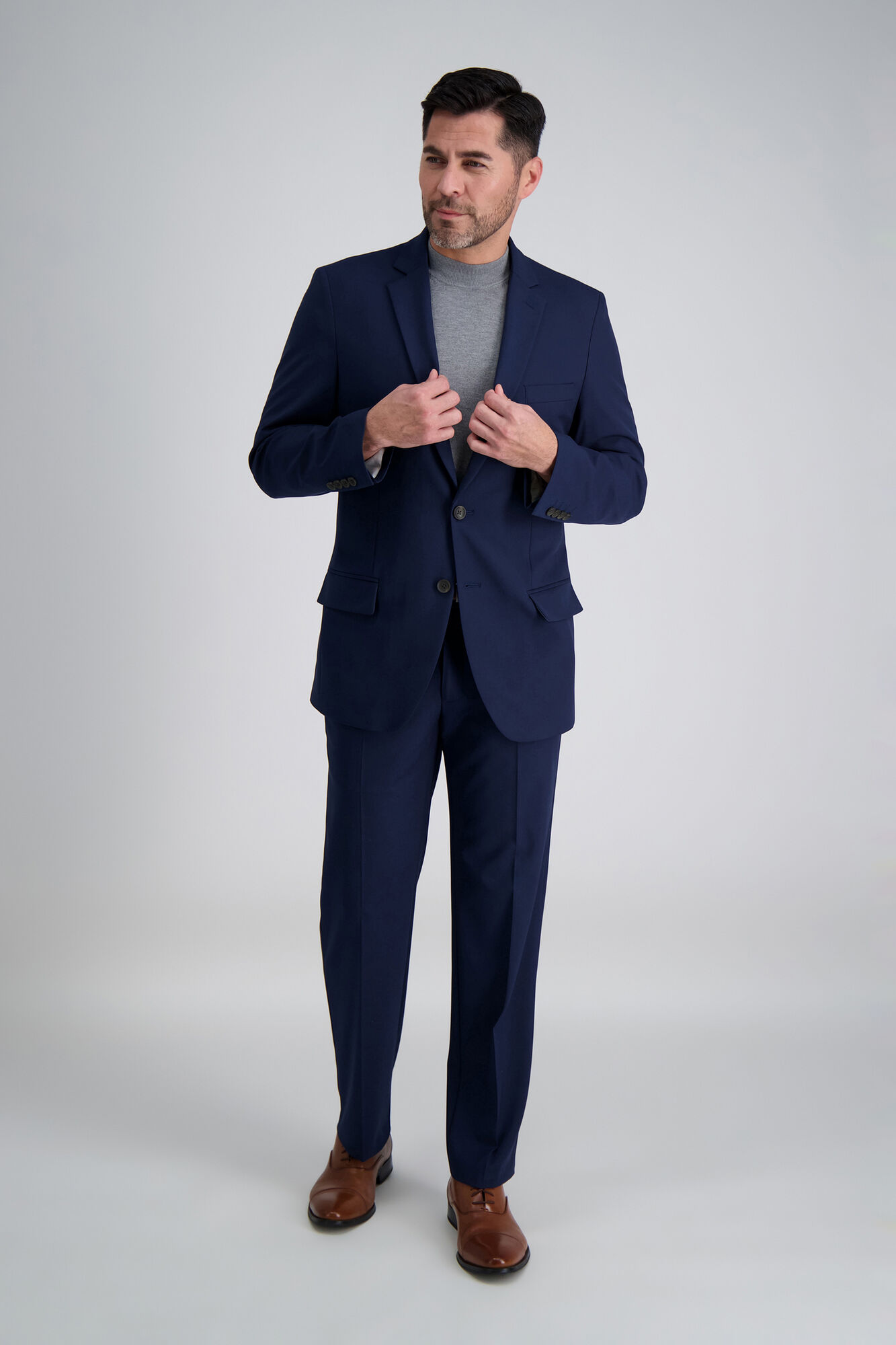 J.M. Haggar 4-Way Stretch Suit Jacket Blue (HZ70183 Clothing Suits) photo